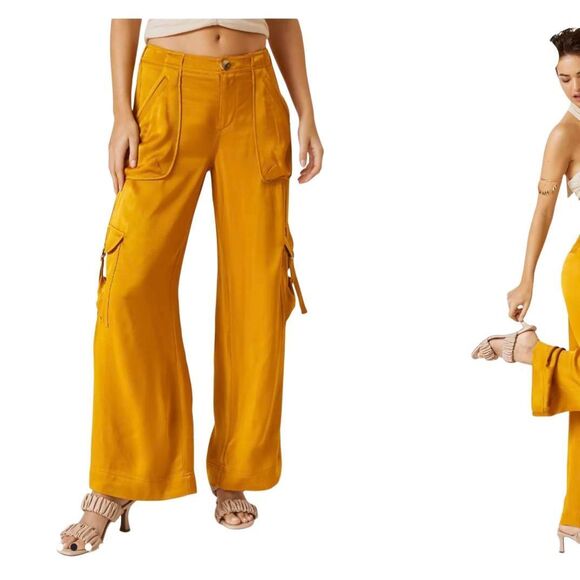 Anthropologie wide leg cargo pants size 4 - Picture 1 of 10